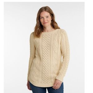 LL Bean Signature Cotton Fisherman Tunic Sweater